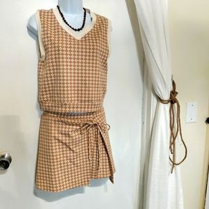 Knit Skort vest set (wrap skort )